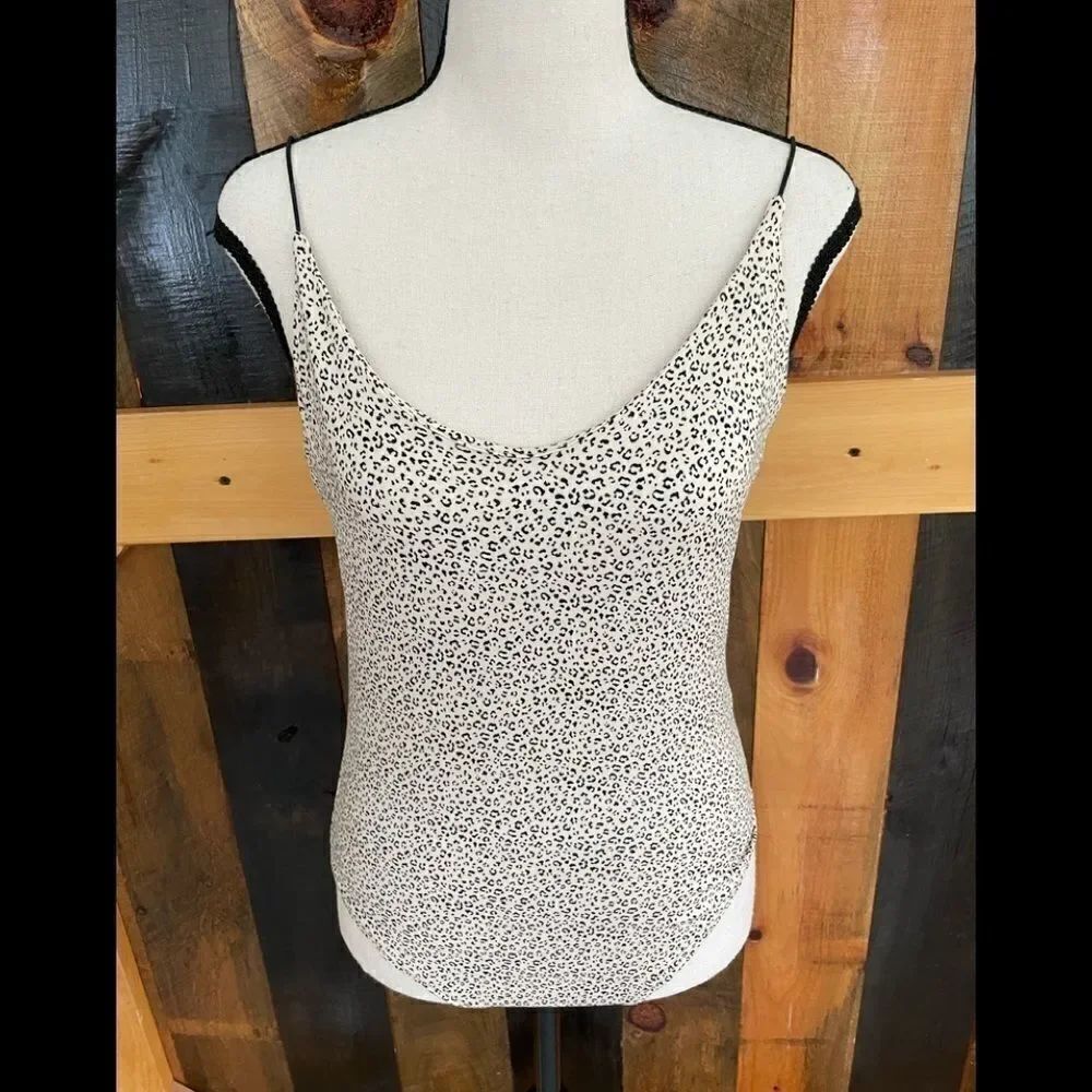 NWT GAZE leopard print elastic strap bodysuit